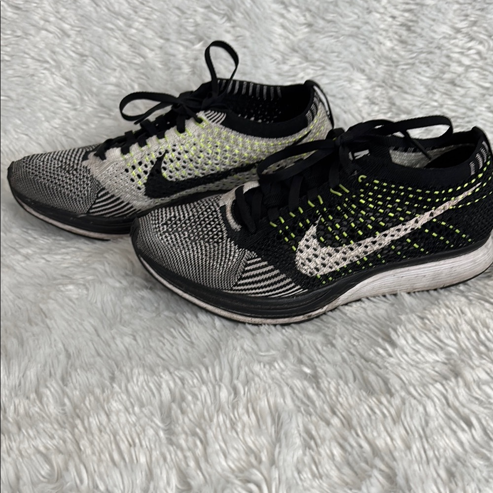Nike Black and White Flyknit Sneakers